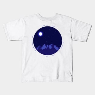 Moon between Mountains Kids T-Shirt